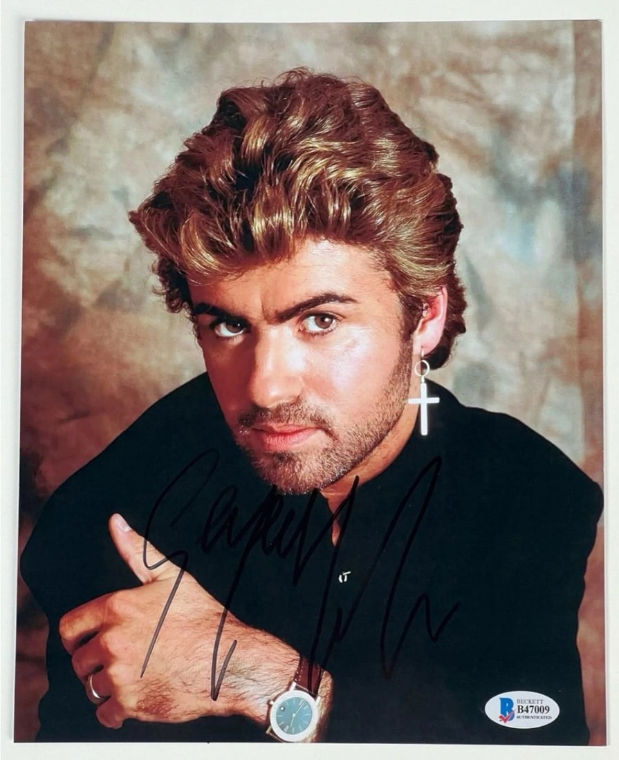 Autographed George Michael 8x10 Photo with Beckett COA (1 of 4)