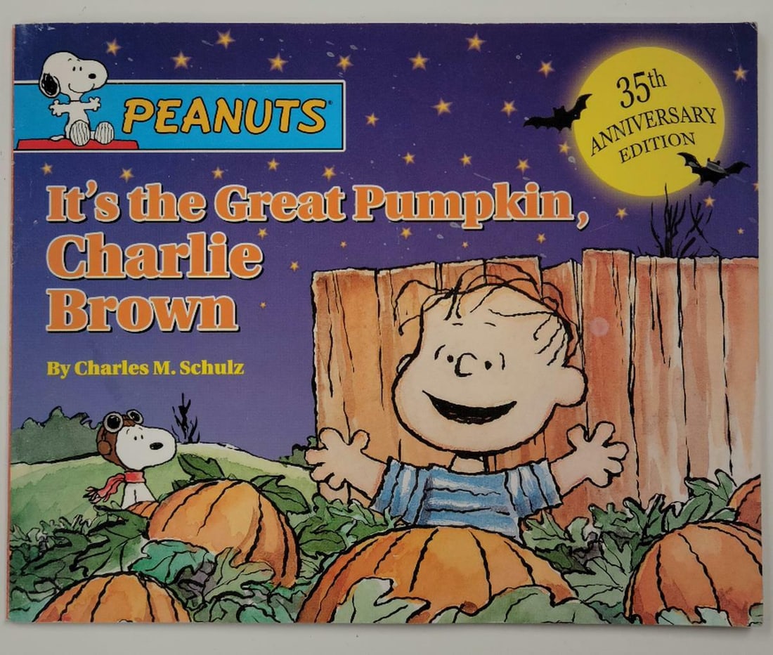 Signed Peanuts Great Pumpkin Charlie Brown Book by Peter Robbins (1 of 2)