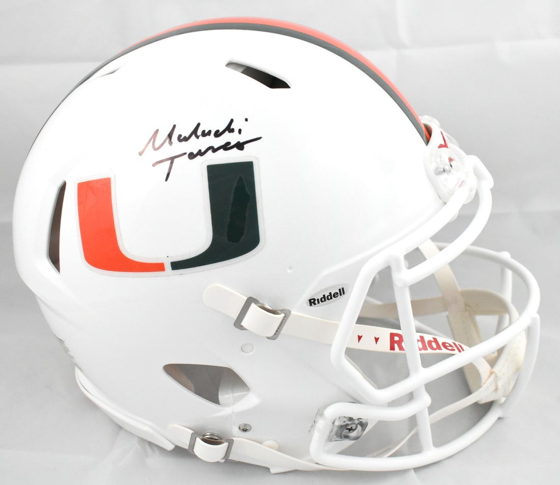 Signed Miami Hurricanes full size Speed authentic helmet Malachi Toney JSA (1 of 6)