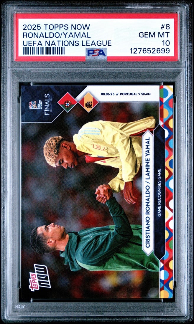 2025 Topps Now UEFA Ronaldo Yamal Soccer Card PSA 10 Authentic (1 of 2)
