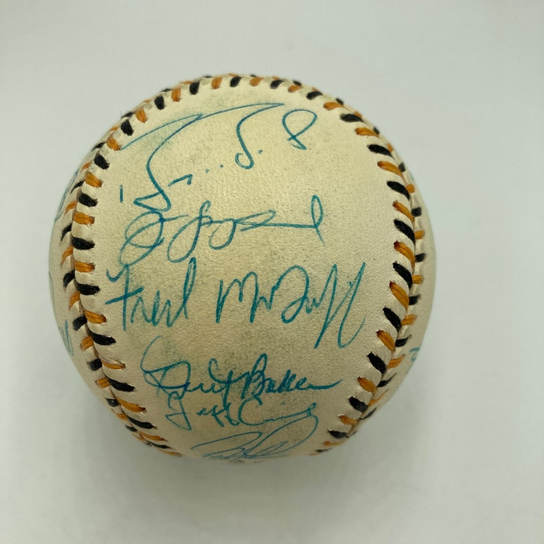 Barry Bonds signed 1994 NL All Star baseball PSA DNA COA: Barry Bonds signed 1994 NL All Star baseball PSA DNA COA Original signed baseball from the 1994 All Star Game National League team, featuring 25+ signatures including Barry Bonds. Additional listed si