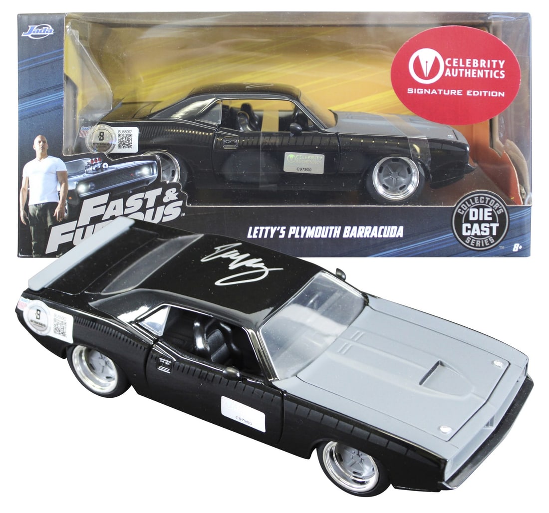 Michelle Rodriguez autographed Jada 1:24 Plymouth Barracuda car Beckett authenticated (1 of 10)