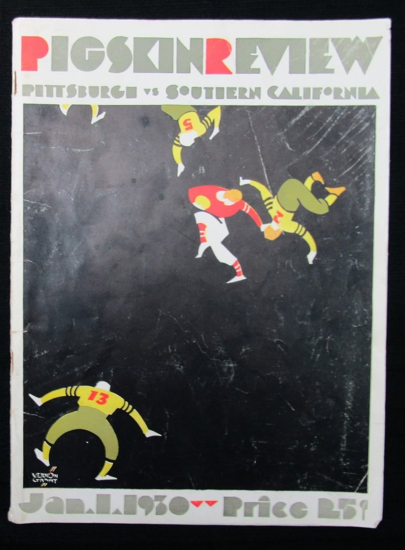 1930 Pittsburgh vs Southern California NCAA Football Game Program: 1930 Pittsburgh vs Southern California NCAA Football Game Program This is an original Vintage January 1, 1930 NCAA Football Game Program featuring a match between Pittsburgh and Southern California. T