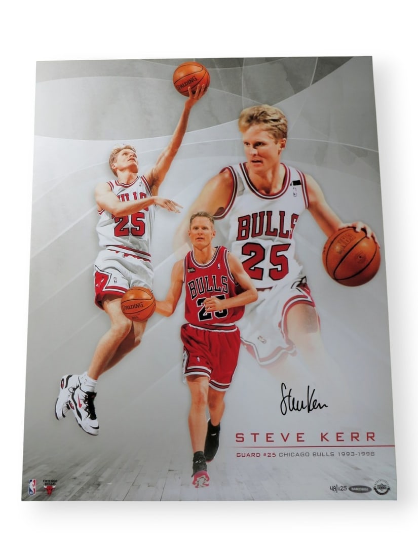 Upper Deck authenticated Steve Kerr Chicago Bulls signed 16X20 photo 48 125 (1 of 3)