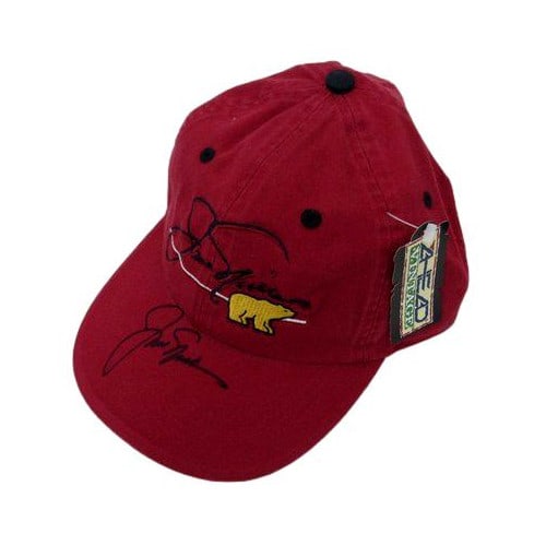 Jack Nicklaus autographed red Lionsgate golf hat JSA: Jack Nicklaus autographed red Lionsgate golf hat JSA This is a pre-owned red Nicklaus Golf Club Lionsgate golf hat, personally signed by Jack Nicklaus. The autograph is authenticated by JSA and comes 