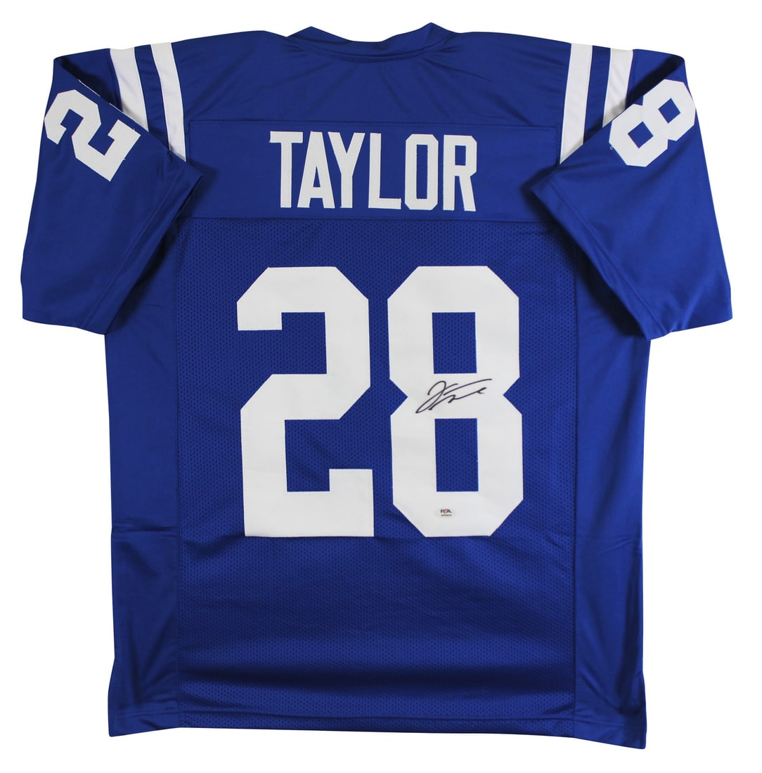 PSA authenticated Jonathan Taylor signed Indianapolis Colts blue jersey (1 of 3)