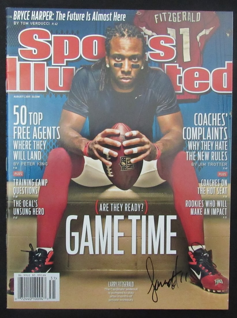 Autographed 2011 Sports Illustrated Magazine Larry Fitzgerald JSA (1 of 4)