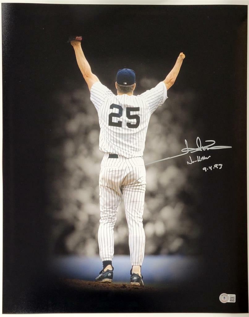 Jim Abbott autographed 16x20 Yankees no hitter photo BAS witnessed (1 of 3)