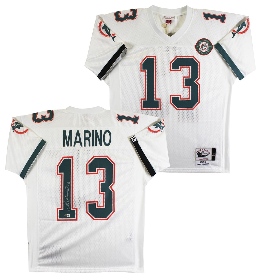 Dan Marino signed Miami Dolphins 1990 throwback jersey Beckett authenticated (1 of 8)