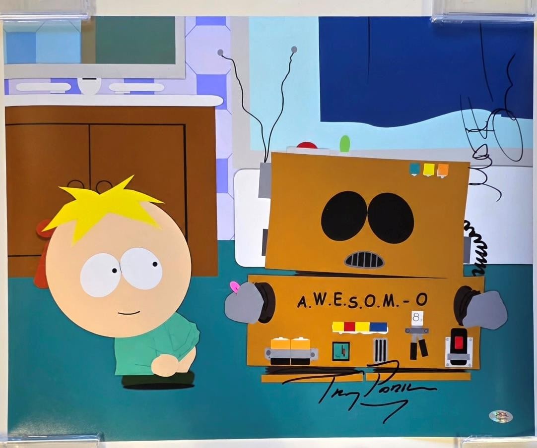 PSA DNA Autographed South Park Photo Poster 17 x 21.5 Matt Stone Trey Parker: PSA DNA Autographed South Park Photo Poster 17 x 21.5 Matt Stone Trey Parker Signed South Park photo poster featuring Matt Stone and Trey Parker. This original piece is authenticated by PSA/DNA and
