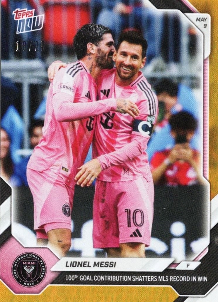 Lionel Messi 2026 Topps Now 39 Orange Foil /25 Inter Miami Card (1 of 2)