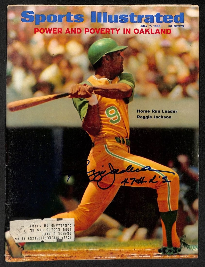 Signed 1969 Sports Illustrated Photo Reggie Jackson HOF Athletics JSA (1 of 6)