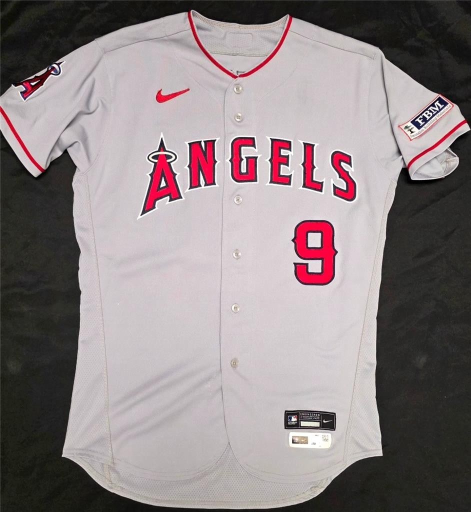 MLB Authentic Holo Zach Neto Los Angeles Angels Game Used Jersey 2023 (1 of 7)