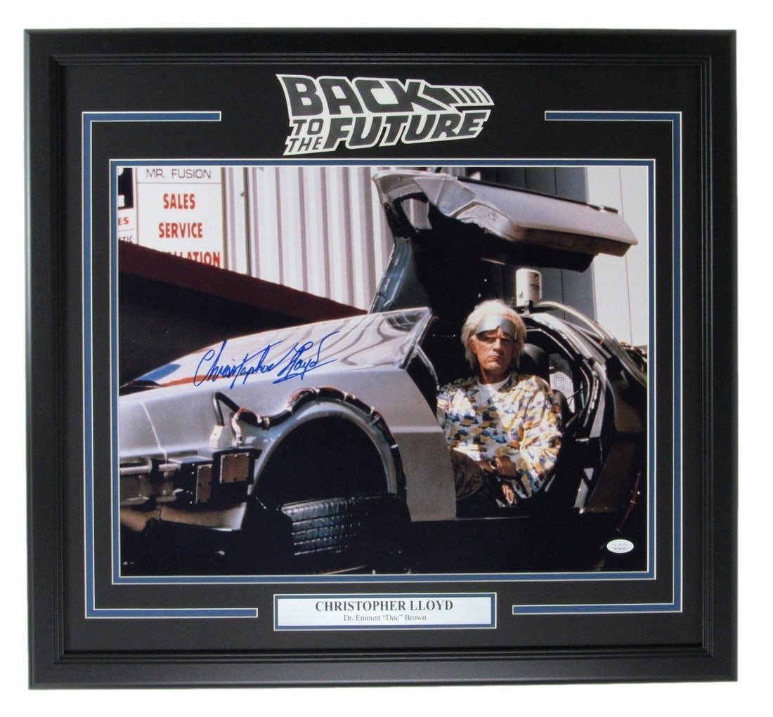 Framed 16x20 Back to the Future photo signed by Christopher Lloyd JSA (1 of 4)
