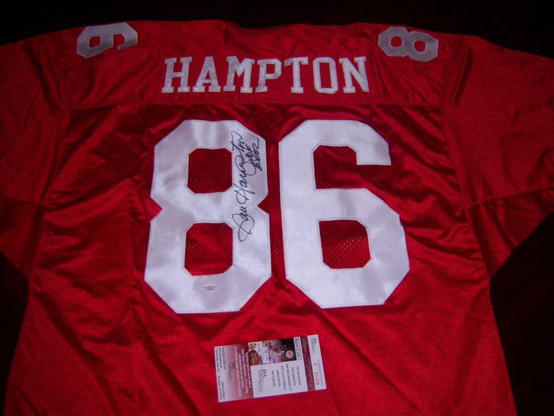 Dan Hampton Chicago Bears Autographed Football Jersey JSA COA (1 of 2)