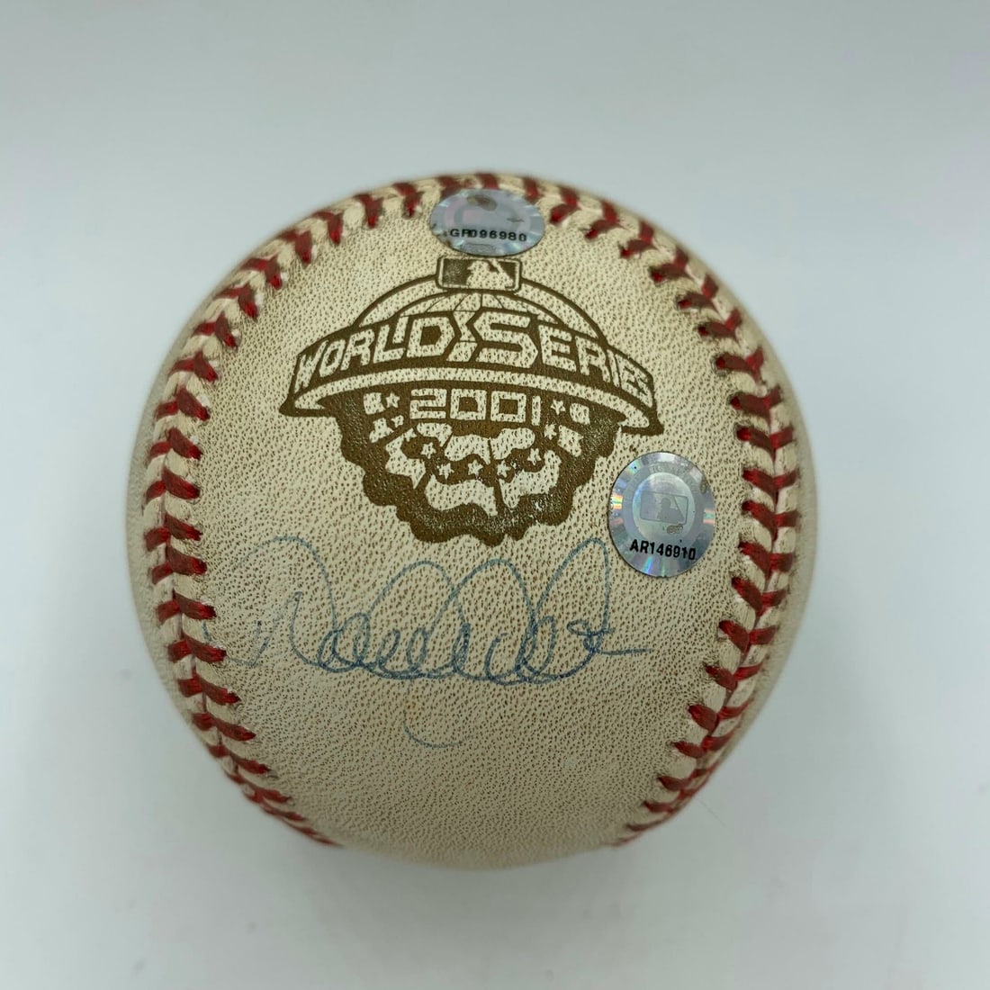 Derek Jeter signed 2001 World Series game used baseball JSA (1 of 7)