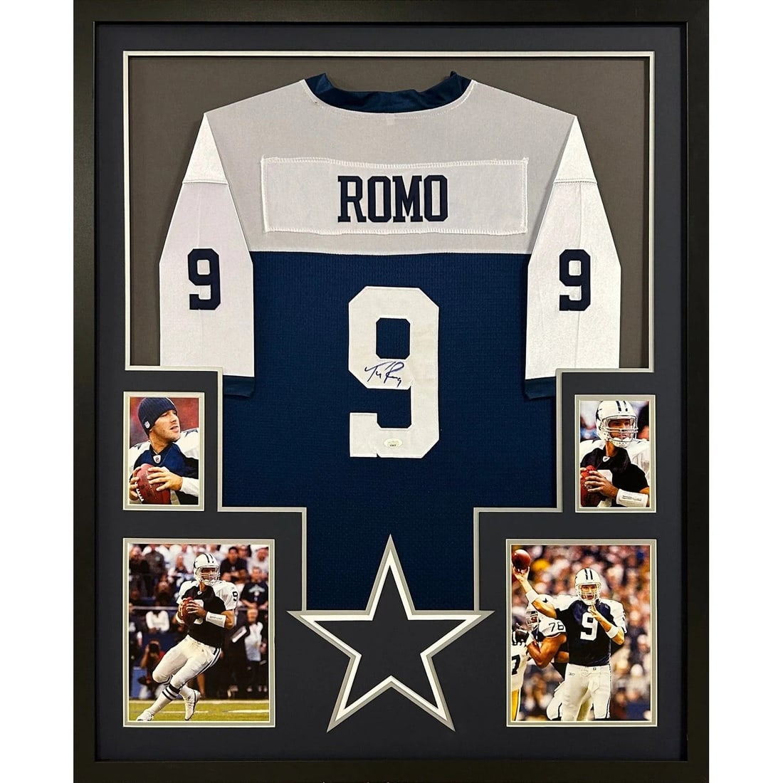 Tony Romo Autographed Framed Jersey Dallas Cowboys JSA Authenticated (1 of 3)