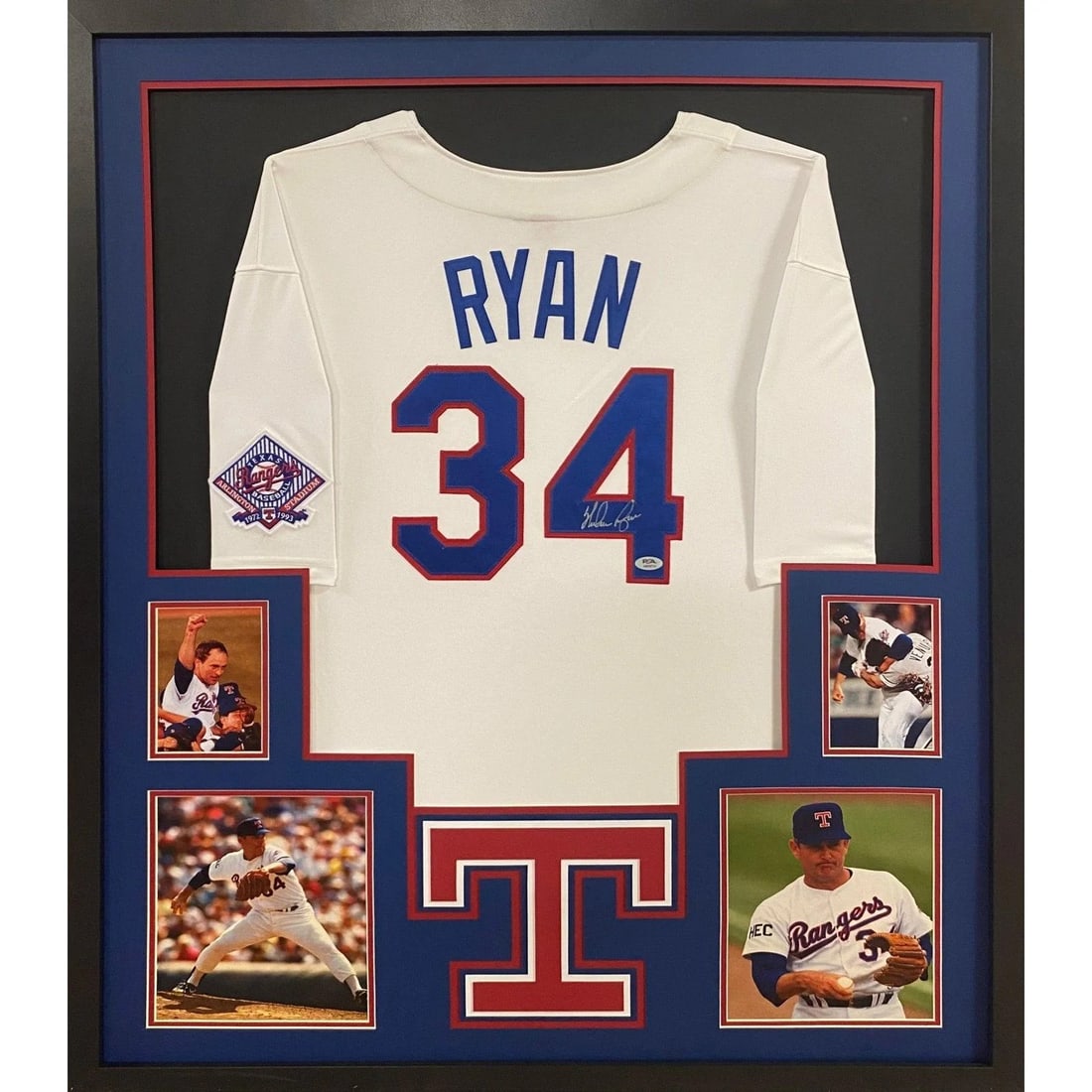 Nolan Ryan Autographed Framed Jersey PSA/DNA Texas Rangers: Nolan Ryan Autographed Framed Jersey PSA/DNA Texas Rangers Display your admiration for baseball history with this autographed Nolan Ryan framed jersey. Authenticated by PSA/DNA, a leader in sports mem