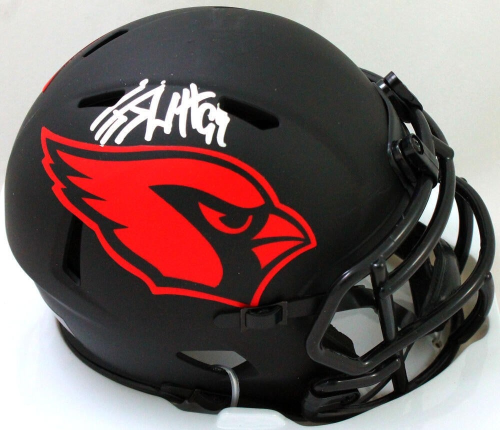 Arizona Cardinals Eclipse Speed Mini Helmet signed by JJ Watt JSA authenticated: Arizona Cardinals Eclipse Speed Mini Helmet signed by JJ Watt JSA authenticated Autographed Arizona Cardinals Eclipse Speed mini helmet featuring JJ Watt. This football helmet is listed as original an