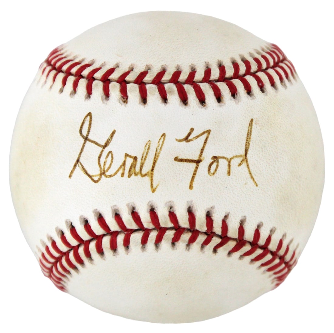 Gerald Ford Hand Signed OAL Baseball with JSA COA and Hologram (1 of 8)