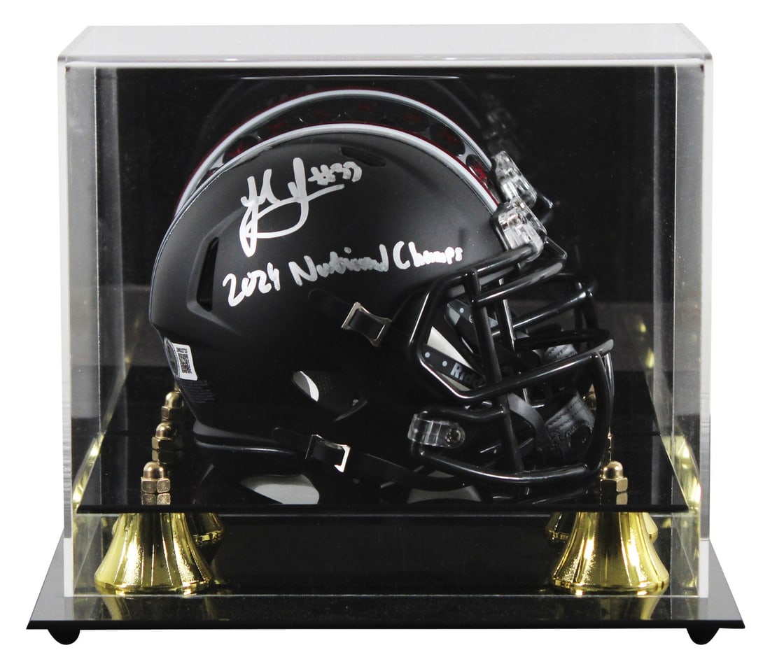 Jack Sawyer Signed Ohio State Mini Helmet 2024 National Champs BAS Authenticated (1 of 3)