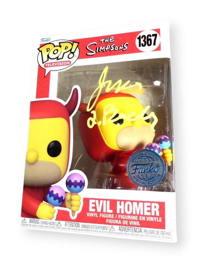 PSA DNA Authenticated James L Brooks Signed Simpsons Evil Homer Funko Pop (1 of 2)