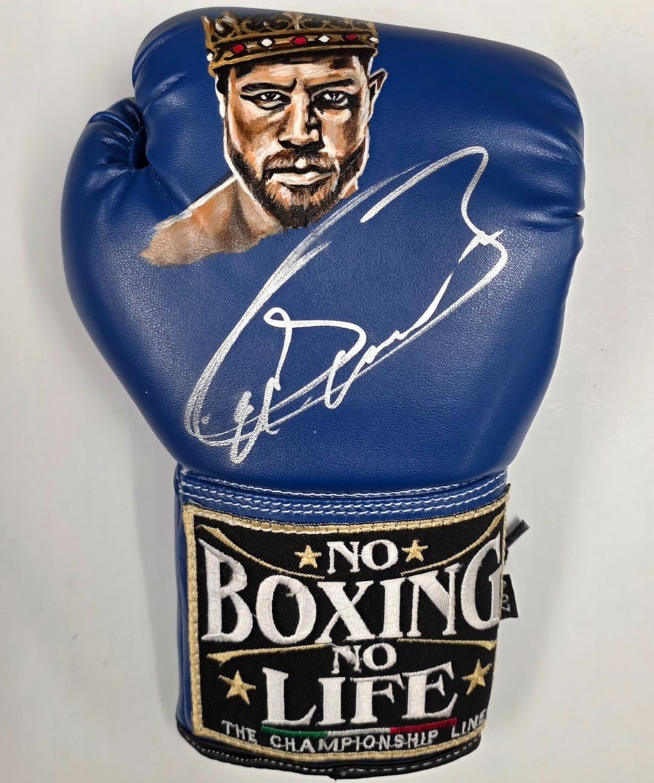 PSA authenticated Canelo Alvarez signed hand painted boxing glove (1 of 4)