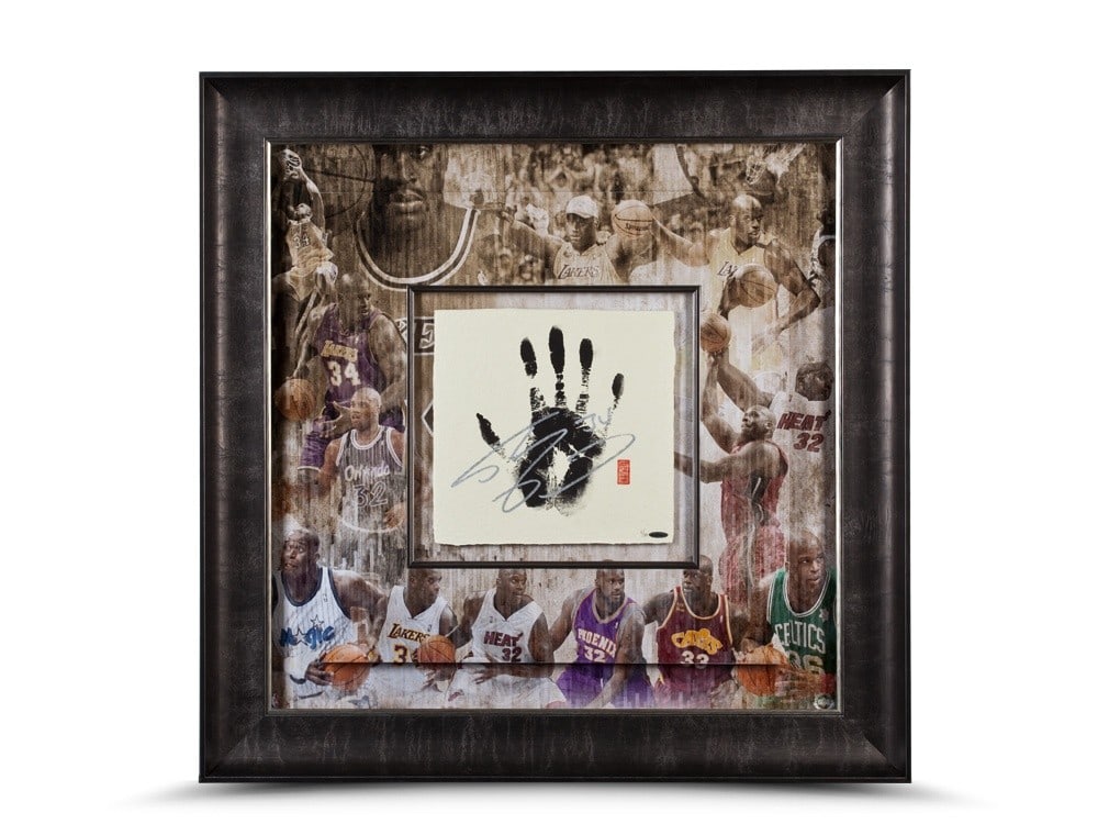 Shaquille O'Neal Autographed Limited Edition 36x36 Framed Print Lakers /25 (1 of 4)