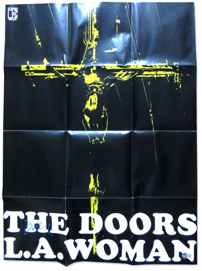 21X28 The Doors LA Woman Poster Signed by Robby Krieger BAS (1 of 4)