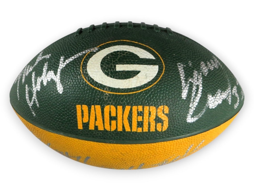 Green Bay Packers Multi Signed Foam Football Holmgren Hasselbeck Henderson JSA Authenticated (1 of 5)