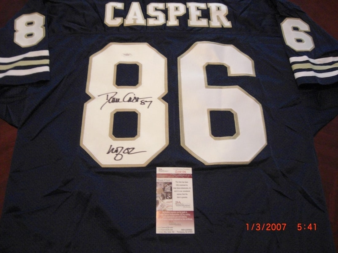 Signed Dave Casper Football Jersey with JSA COA Notre Dame and Raiders (1 of 2)