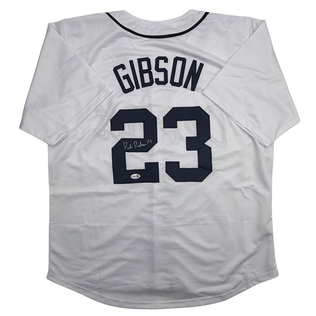 JSA Certified Kirk Gibson Signed White Detroit Tigers Custom Baseball Jersey (1 of 4)