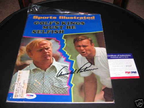 Signed Sports Illustrated Arnold Palmer Masters golf magazine PSA DNA (1 of 1)