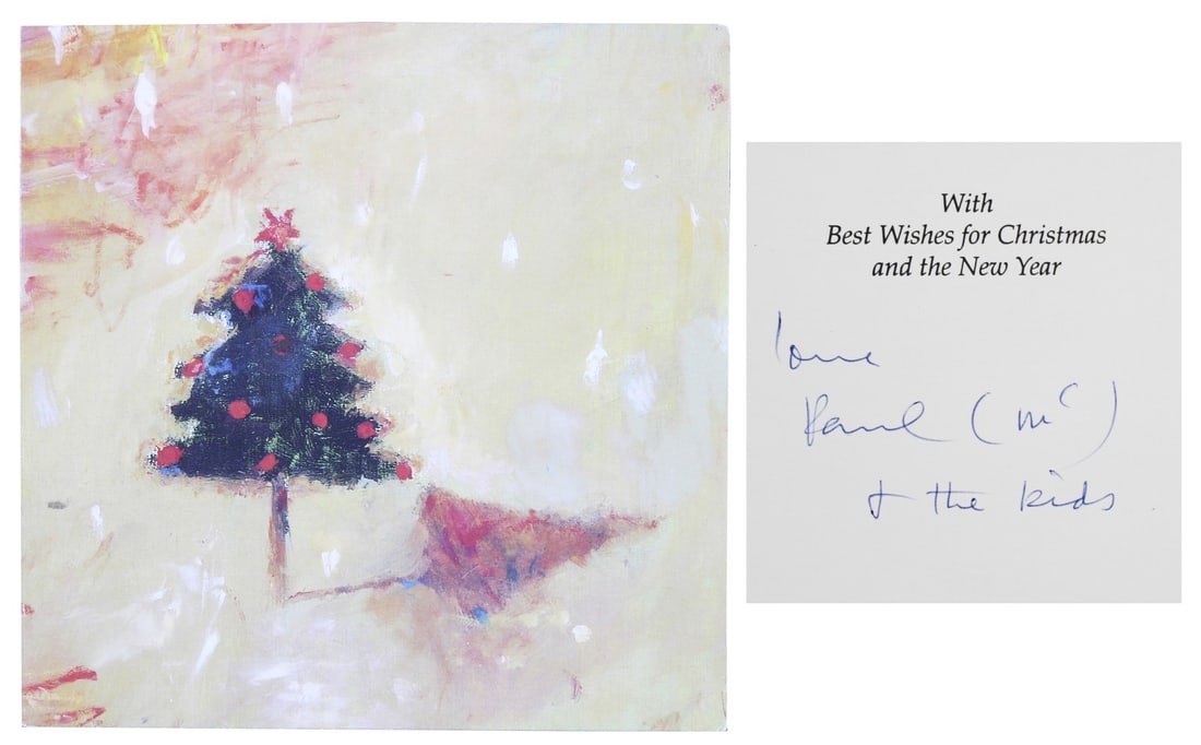 Signed Paul McCartney Christmas Card Love and the Kids PSA JSA LOAs (1 of 7)