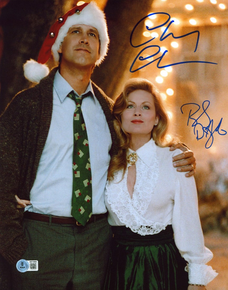 Beckett Witnessed 11x14 Christmas Vacation Photo Signed by Chevy Chase Beverly D'Angelo (1 of 1)