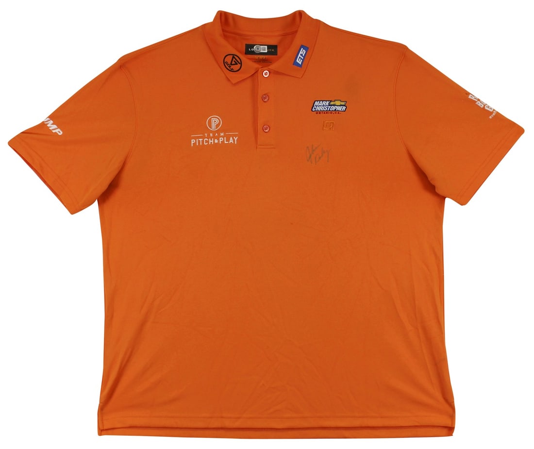 John Daly Signed Match Worn Orange Loudmouth Polo Shirt BAS Authentic: John Daly Signed Match Worn Orange Loudmouth Polo Shirt BAS Authentic This authentic match worn polo shirt features a vibrant orange color and the Loudmouth design, personally signed by professional g