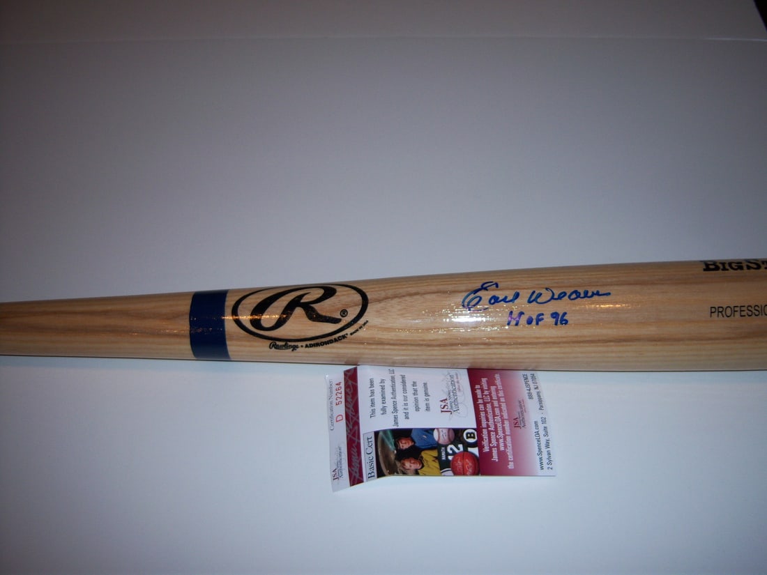 Louisville Slugger Bat Signed by Earl Weaver with JSA Authentication (1 of 1)