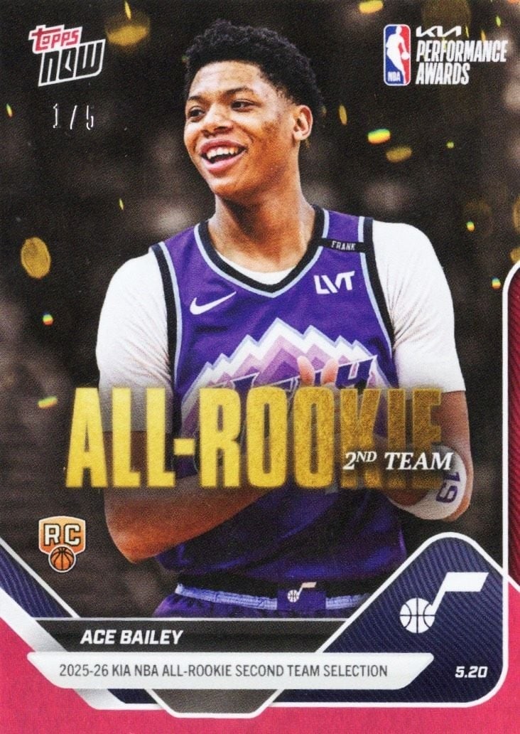Ace Bailey AR07 Topps Now Red Foil Rookie Card /5 (1 of 2)