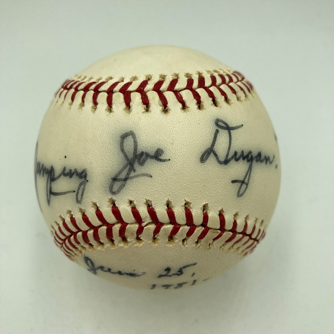 Joe Dugan Signed Baseball New York Yankees JSA Authenticated 1927: Joe Dugan Signed Baseball New York Yankees JSA Authenticated 1927 This is an original Spalding baseball signed by Joe Dugan, known as "Jumpin' Joe," a three-time World Series champion with the New Yor