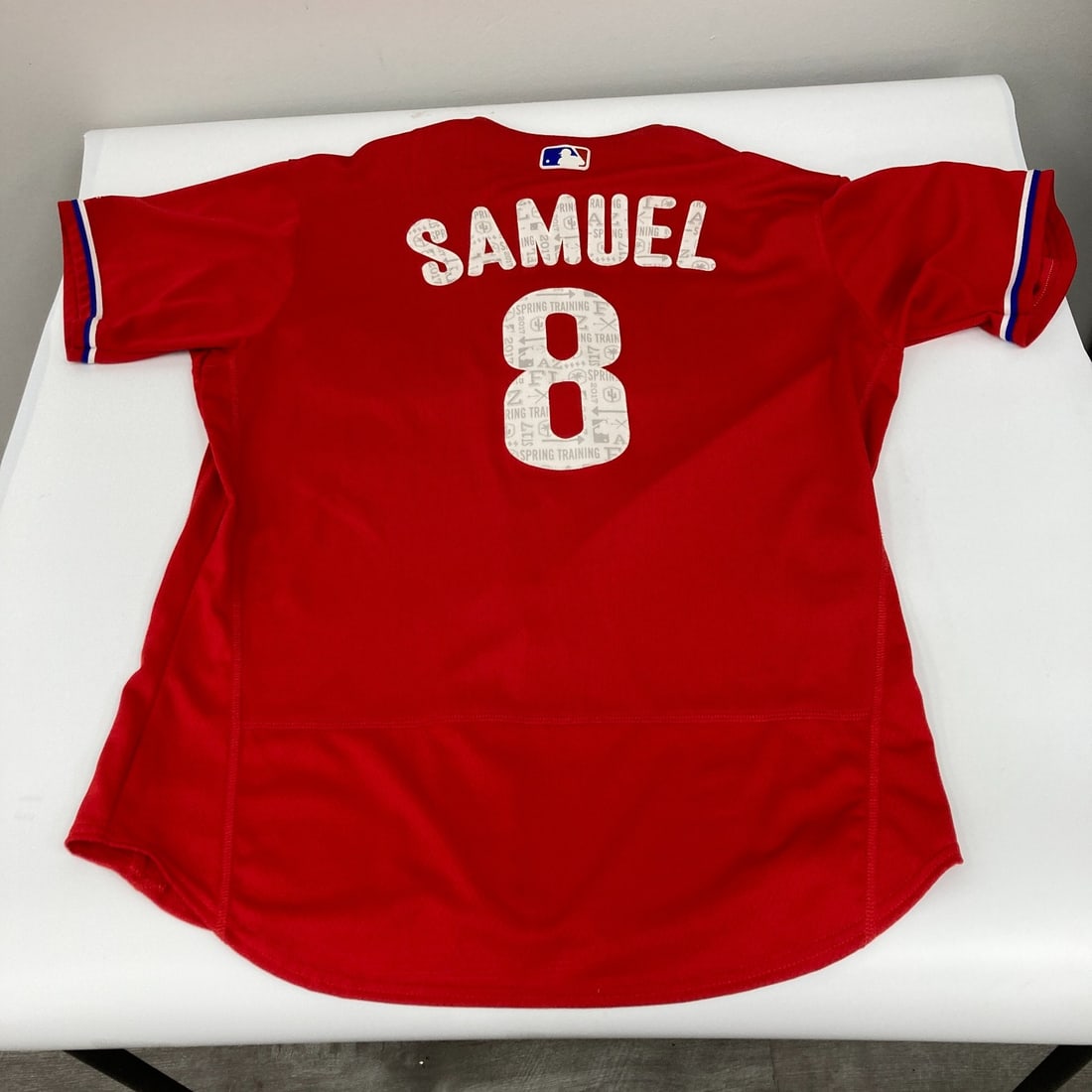 Juan Samuel 2017 Phillies Game Used Authentic Majestic Jersey (1 of 11)