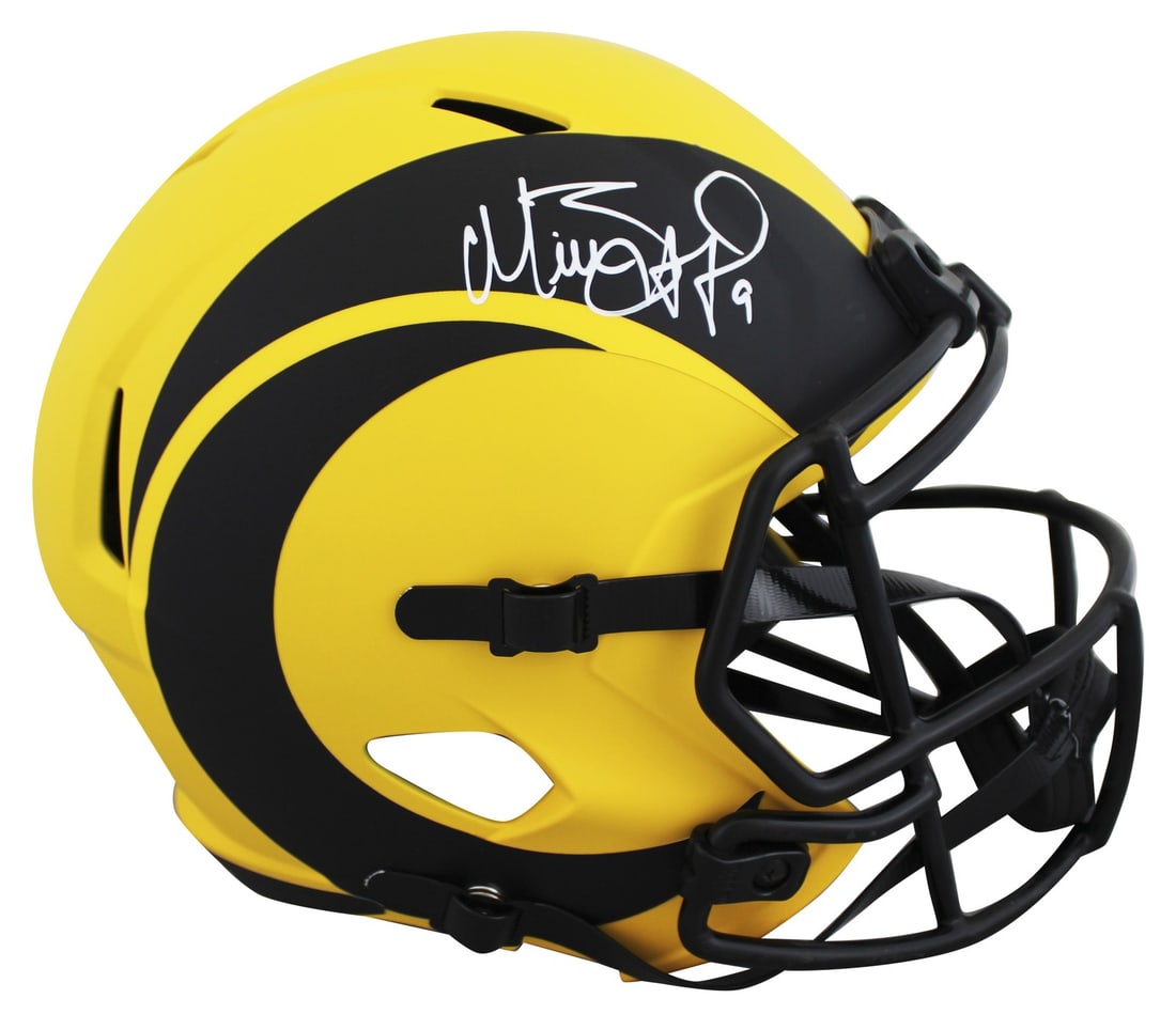 Matthew Stafford autographed Rams Riddell Speed replica helmet Beckett witnessed (1 of 3)