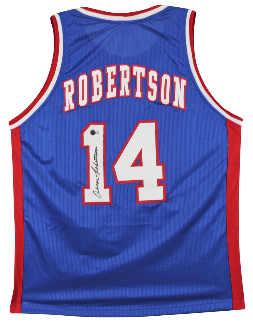 Oscar Robertson Signed Royal Blue Jersey BAS Authenticated (1 of 2)