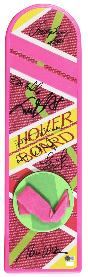 Back To The Future Part 2 signed hoverboard Beckett authenticated: Back To The Future Part 2 signed hoverboard Beckett authenticated Original Back To The Future Part 2 hoverboard signed by Michael J. Fox, Christopher Lloyd, Lea Thompson, Tom Wilson, James Tolkan, Don
