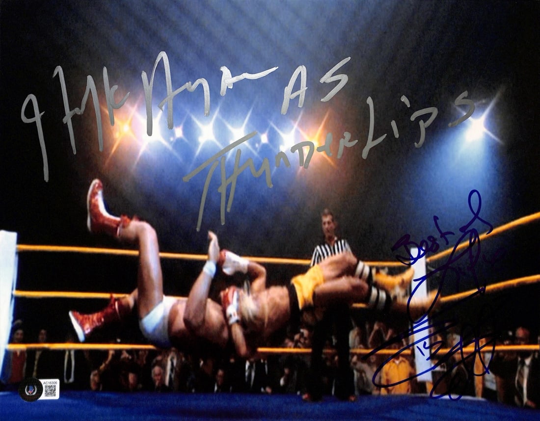 Sylvester Stallone Hulk Hogan Dual Signed Rocky III 11x14 Photo Beckett LOA: Sylvester Stallone Hulk Hogan Dual Signed Rocky III 11x14 Photo Beckett LOA Celebrate cinematic history with this remarkable 11x14 matte finish photograph from Rocky III, personally signed by the lege
