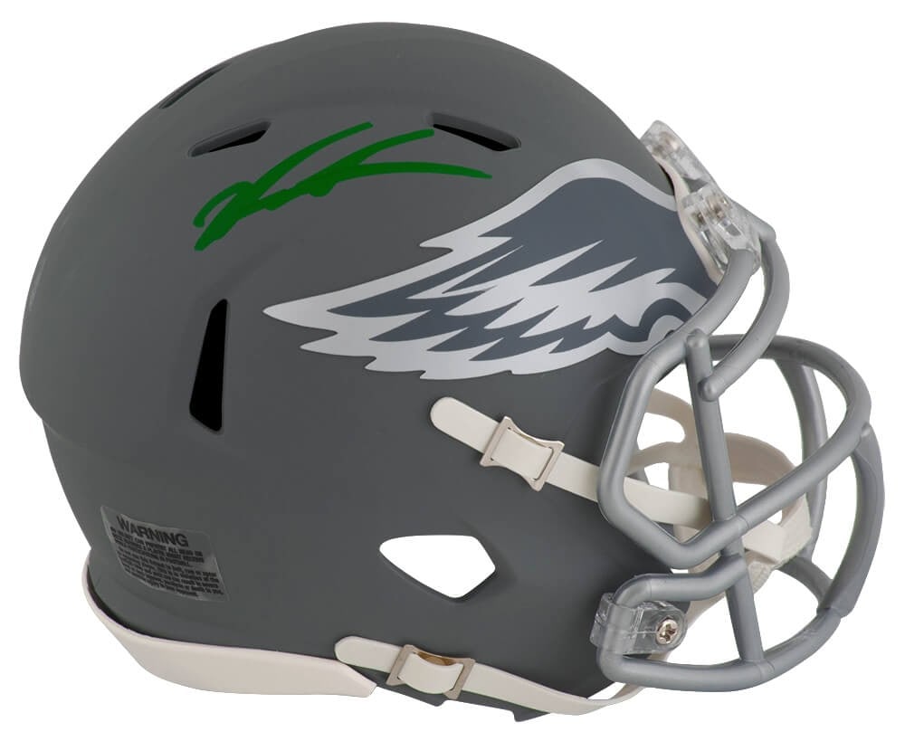 Philadelphia Eagles Slate Mini Helmet signed by Jalen Carter: Philadelphia Eagles Slate Mini Helmet signed by Jalen Carter Signed Philadelphia Eagles Slate Riddell Speed mini helmet featuring Jalen Carter. This original football collectible is pre-owned and come