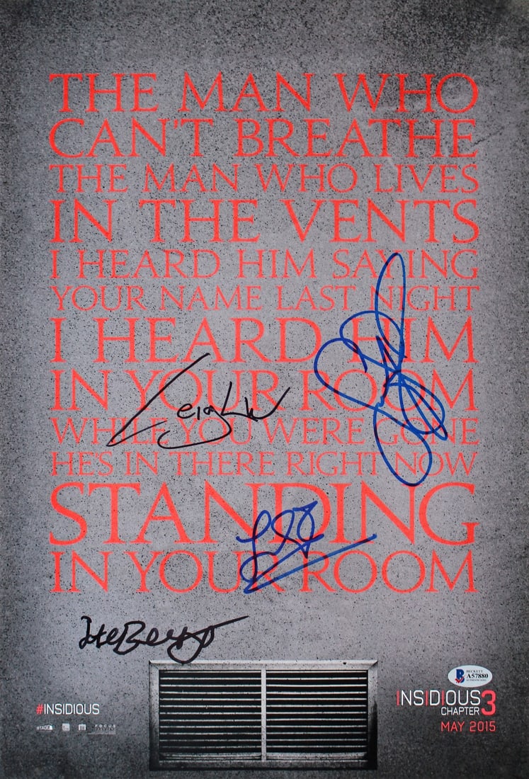 12x18 Photograph Signed by Insidious Cast Beckett Authenticated (1 of 9)