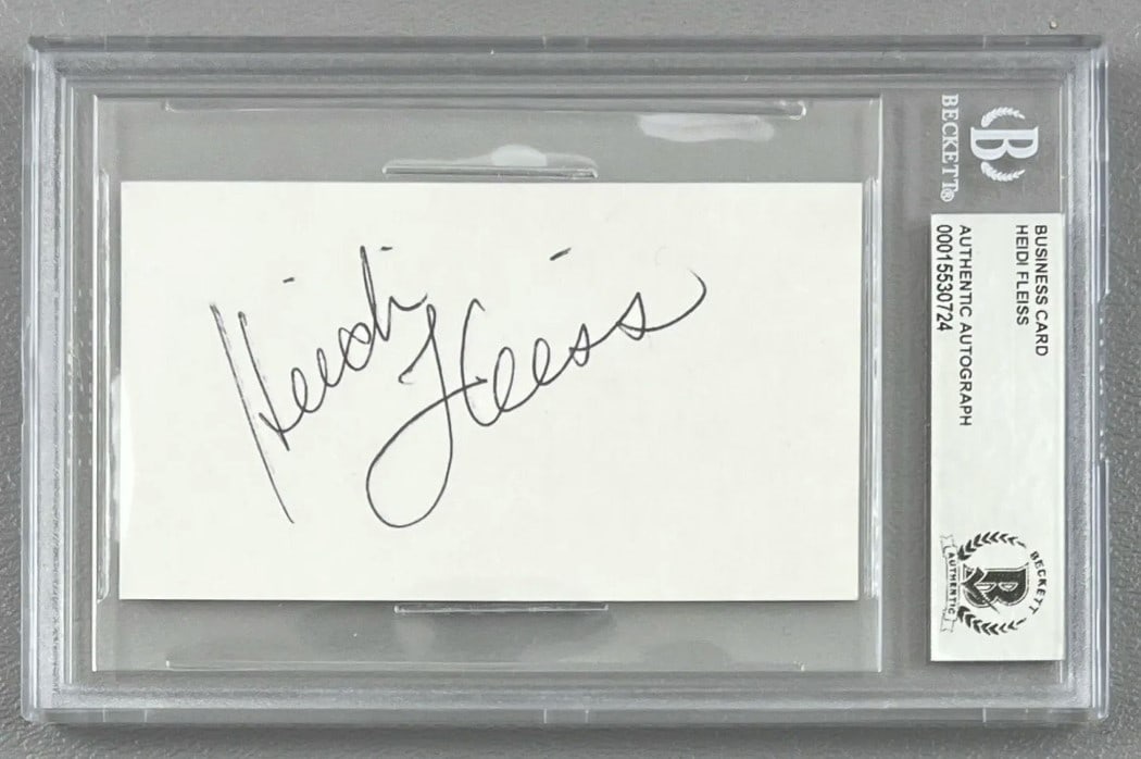 Heidi Fleiss JSA Authenticated Signed Business Card Hollywood Memorabilia (1 of 3)