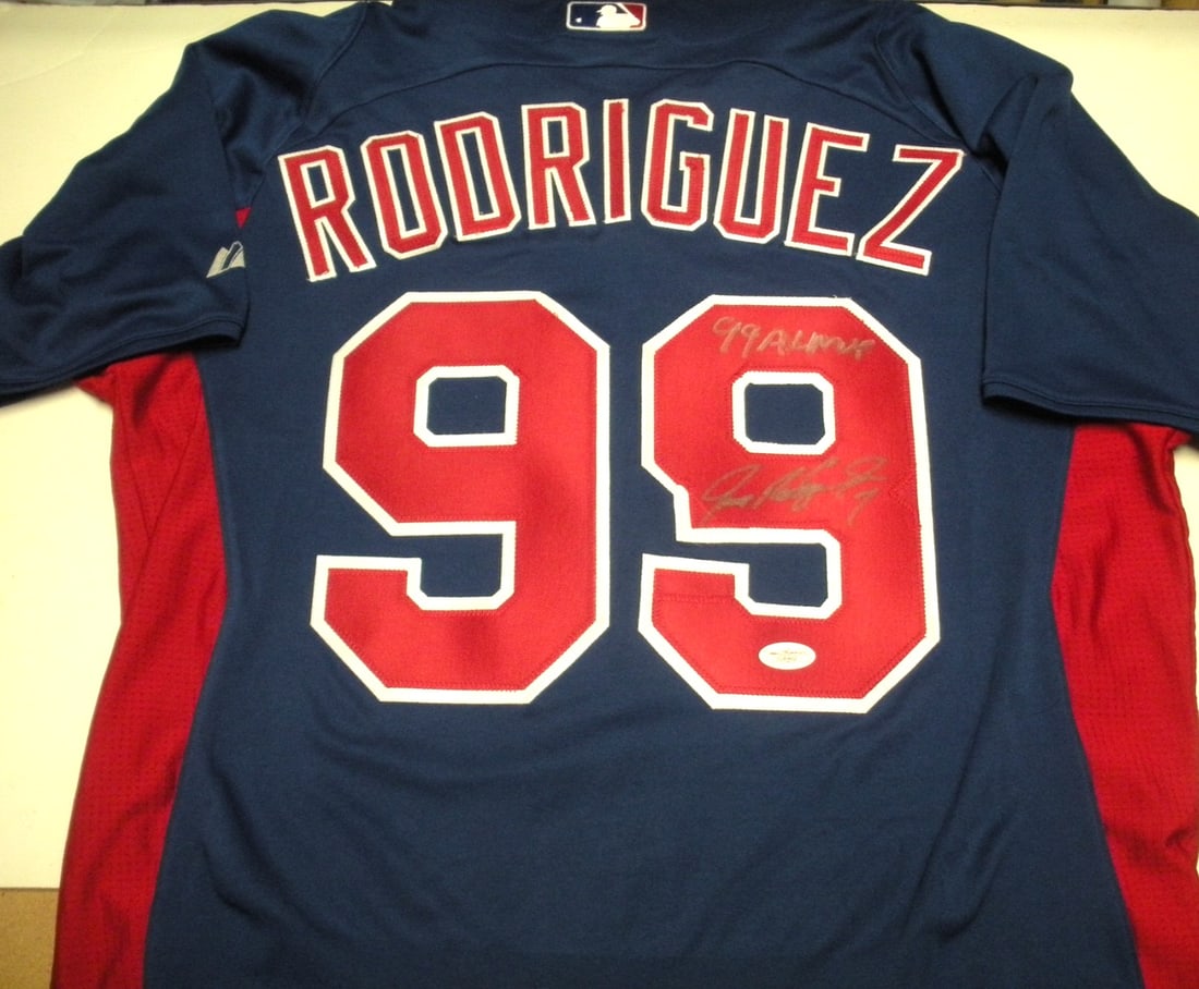 Official Majestic Texas Rangers Jersey Signed by Ivan Rodriguez JSA COA (1 of 3)