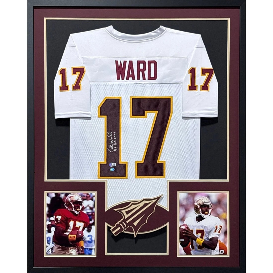 Framed Charlie Ward Autographed Jersey Beckett Authenticated Florida State (1 of 2)