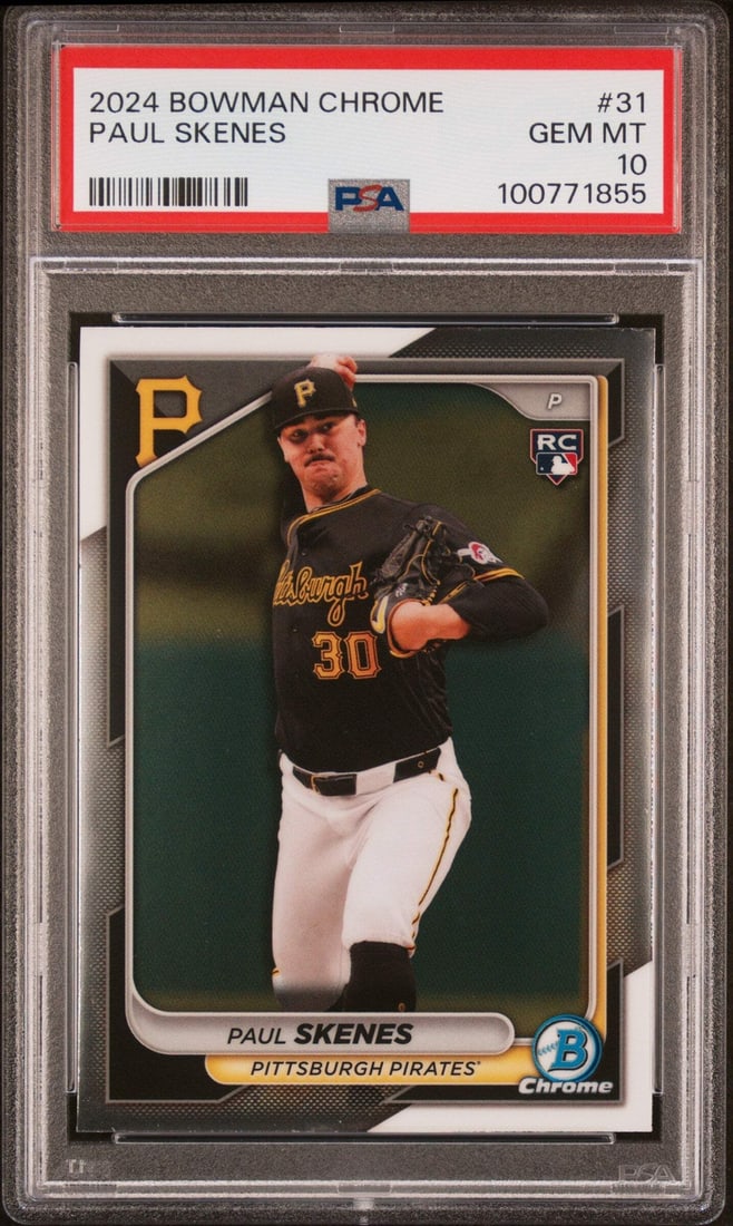 2024 Topps Bowman Chrome Paul Skenes Rookie Card PSA 10 Authenticated (1 of 2)